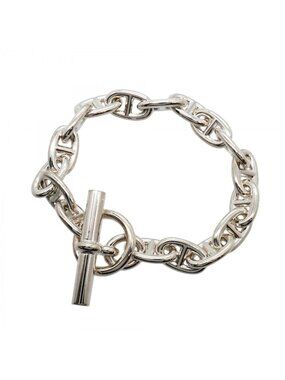 Hermes Bracelet Chaine D'ancre MM 16 Links 925 Sterling Silver